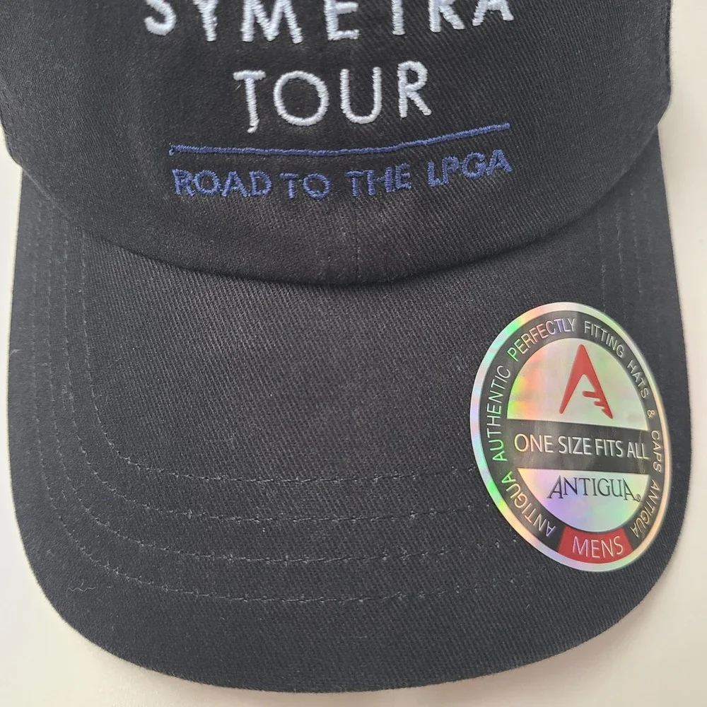 Symetra Tour Hat Strapback Antigua Black Gold Road to the LPGA Golf Casual Men